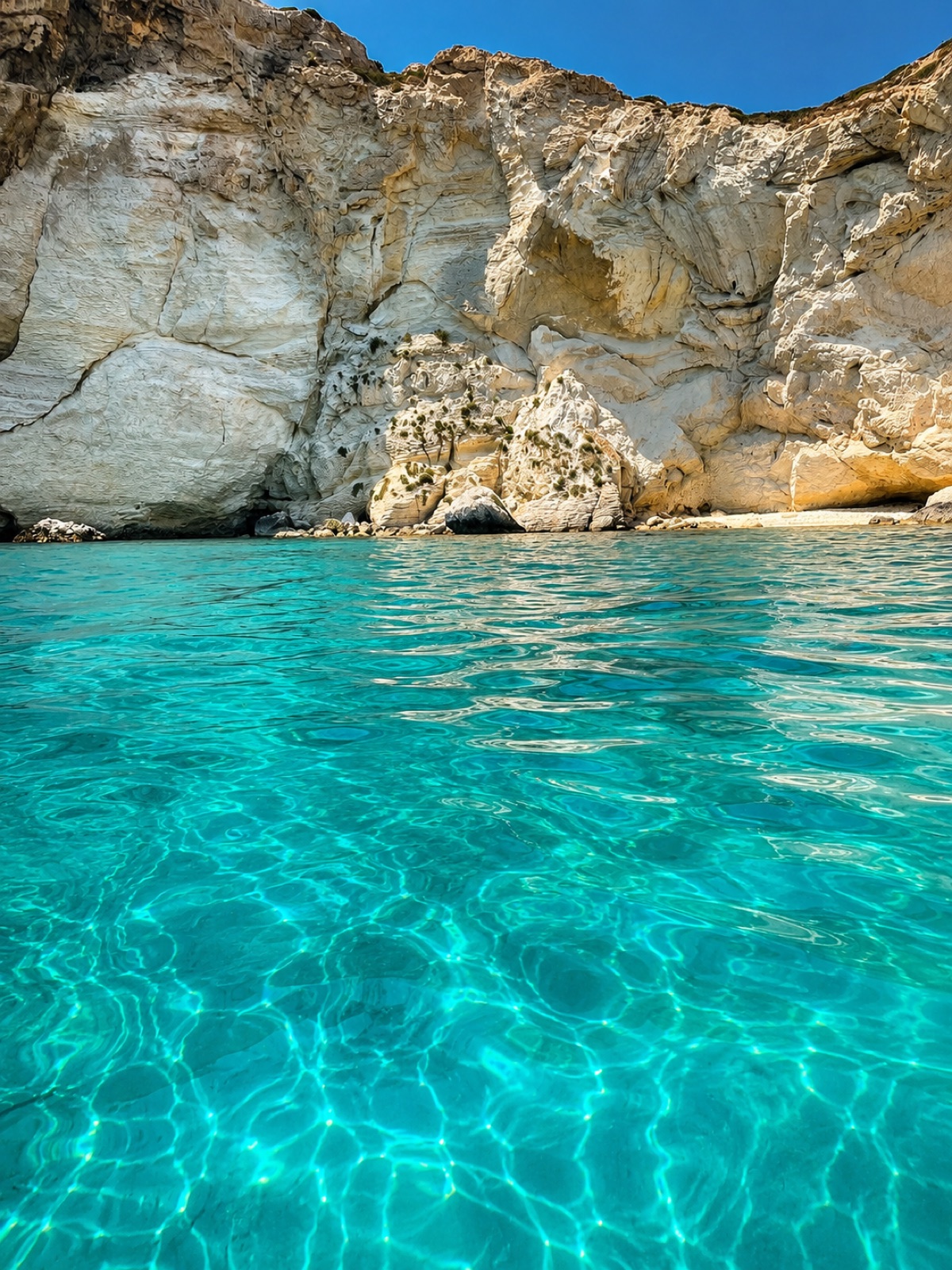 Acqua cristallina lungo la costa sud